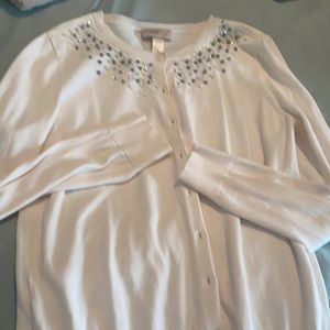 White classy cardigan.